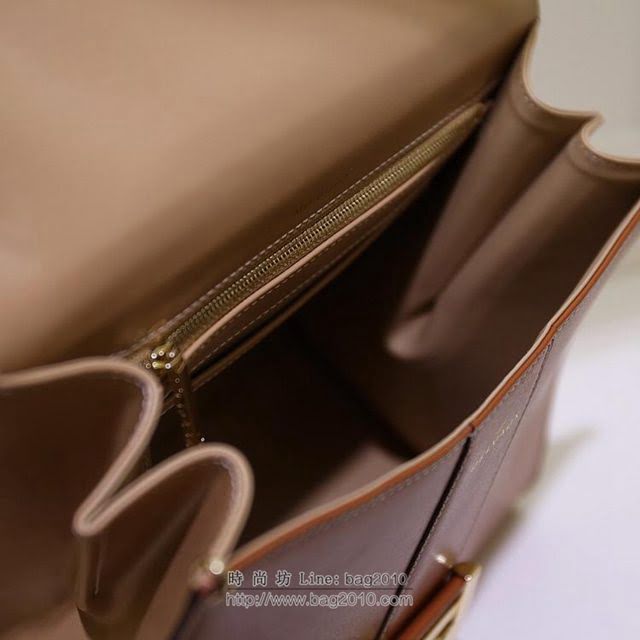 DELVAUX女包 春夏最新款 拼色焦糖色MM號 2019專櫃限量版 德爾沃女手提包 中號 TP0028拼色焦糖  fcs1206
